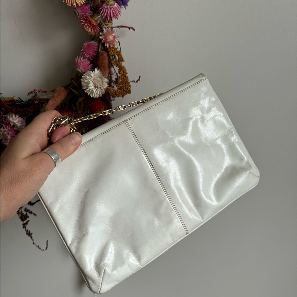 Celine Paris Gold Blason Chain Vintage Authentic White Cream Shoulder Bag Rare - Picture 5 of 16